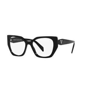PRADA EYEGLASSES PR 18WV 1AB1O1 Black Silver Plastic Size 54mm